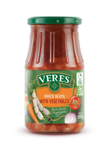 Baked beans with vegetables