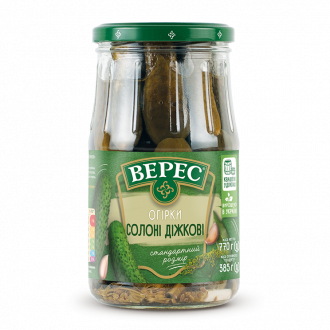 Огiрки солонi дiжковi